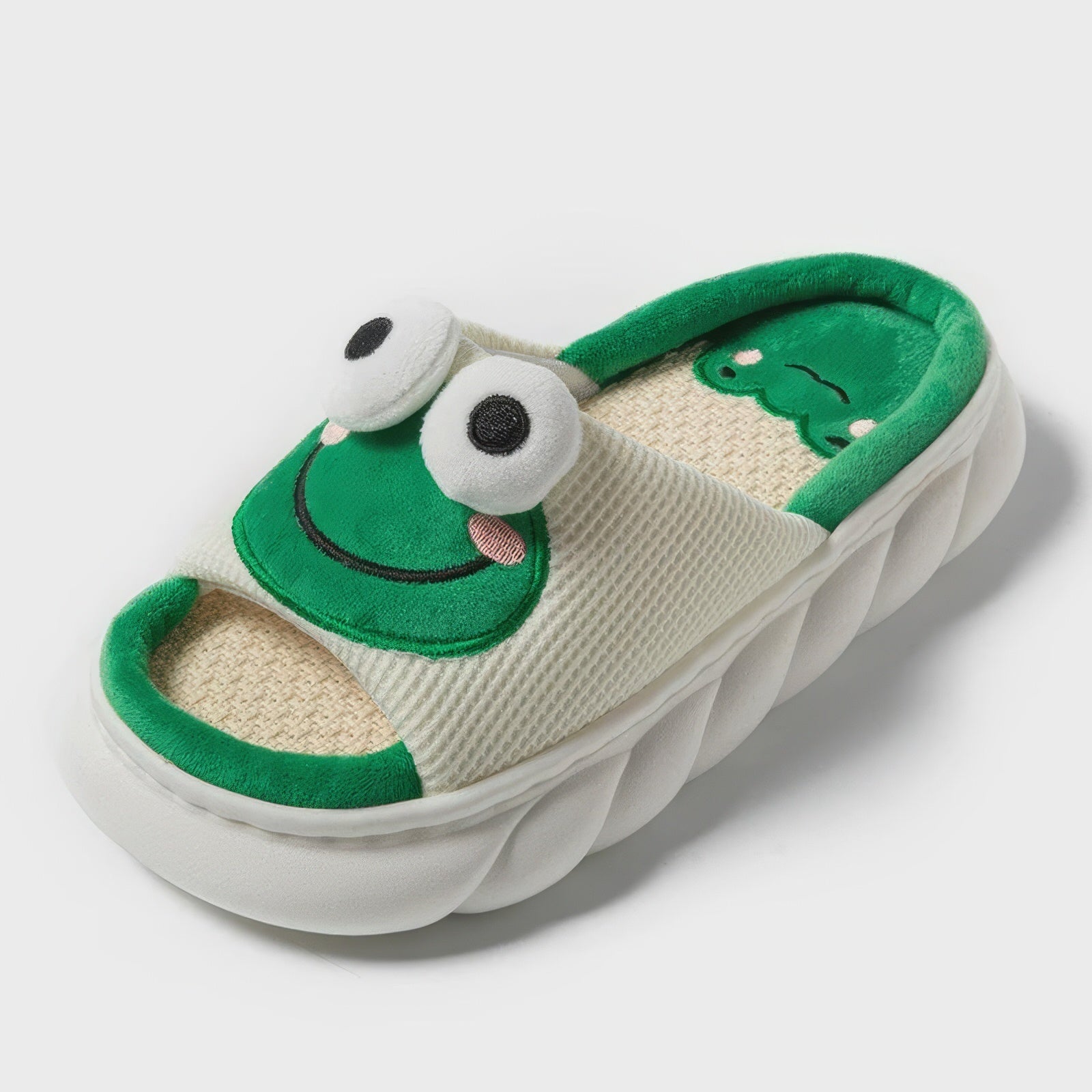 Frog 3D Slipper — Plush Indoor Footwear for Around-the-House Wear — Lifestyle 2