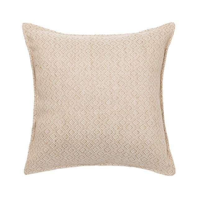 Linen Leaves Embroidery Cushion Covers — Soft Textured Pillow for Bedroom Layering — Lifestyle 8