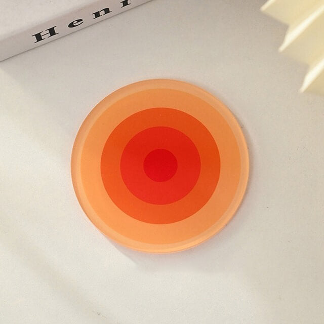 Round Gradient Acrylic Coaster — Decorative Accent for Considered Styling — Lifestyle 6
