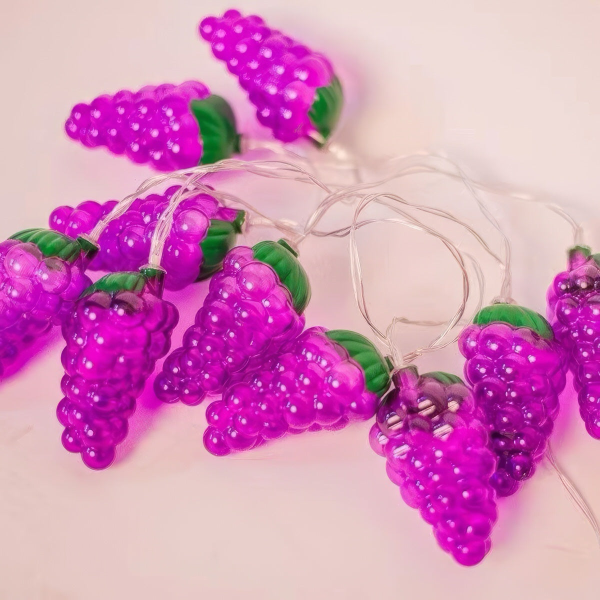 Purple Grape String Lights — Warm LED Mood Lighting for Bedside — Lifestyle 2