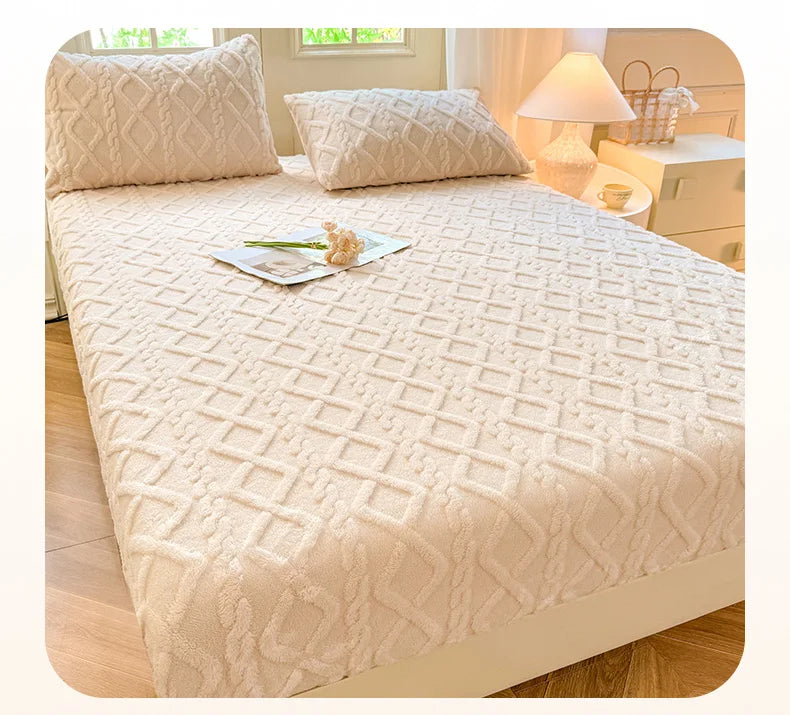 Luxe Soft Fitted Bed Sheet — Textured Cotton-Blend for All-Season Comfort — Lifestyle 13