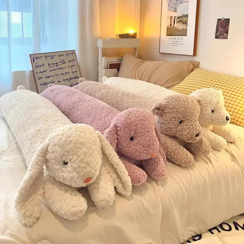 Large Rabbit Body Pillow for Comfort and Support in Dog-Brown, Rabbit-White, Rabbit-Purple, Dog-White – 90cm & 120cm Sizes —