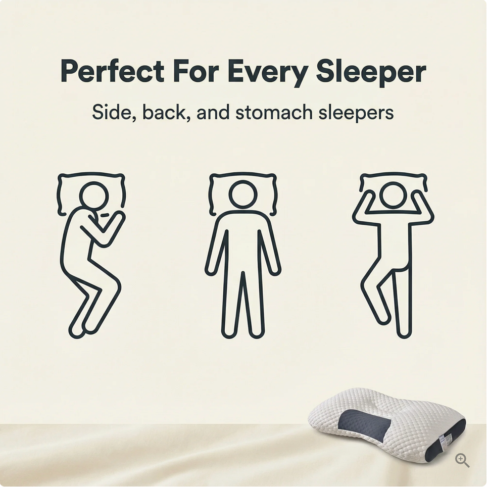 Ergonomic Pillow 2.0 — Align Your Spine, Sleep Deeply