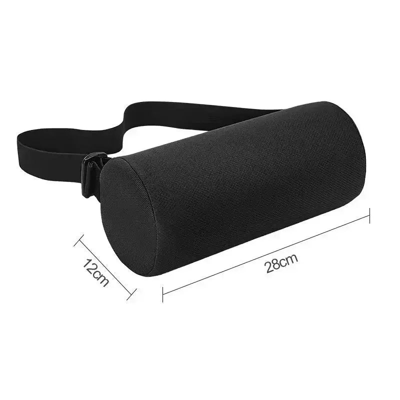 Adjustable Strap Memory Foam Back Cushion for Comfort in Blue, Black, and Grey Variants — Lifestyle 6