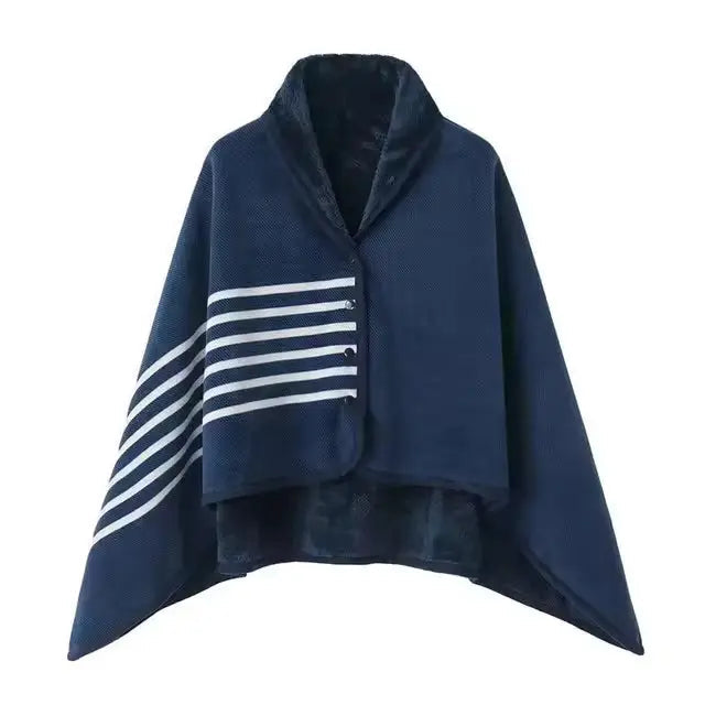 Wearable Fleece Plaid Blanket for Comfort and Warmth - Available in Multiple Colours and Sizes — Lifestyle 9