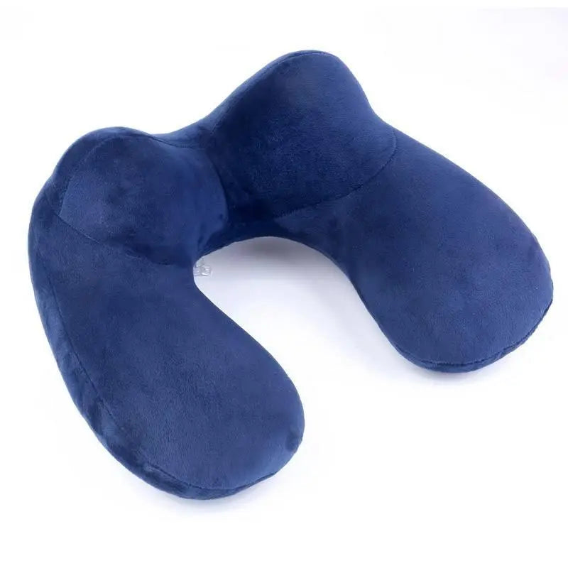 U-Shape Air Inflatable Travel Pillow for Comfortable Sleep – Available in Grey, Navy Blue, Black, and Pink — Lifestyle 6