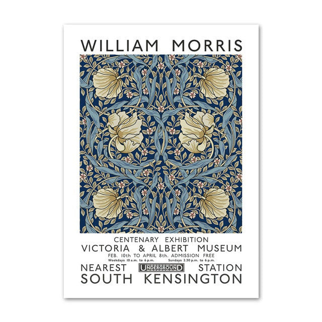 WM Blue Floral Art Canvas Posters — Considered Home Styling — Lifestyle 4