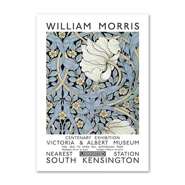 WM Blue Floral Art Canvas Posters — Considered Home Styling — Lifestyle 5