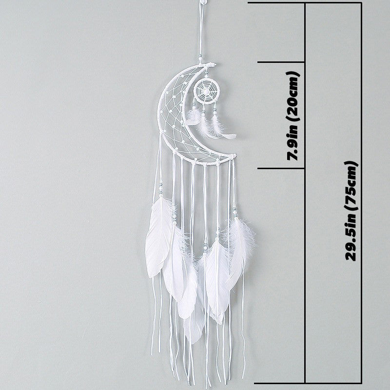 White Moon Feather Dreamcatcher — Considered Home Styling — Lifestyle 2