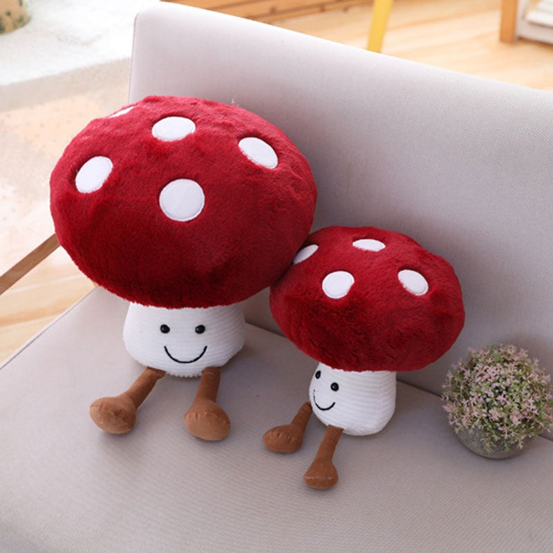 Red Mushroom Pillow Toy — Considered Home Styling — Lifestyle 1