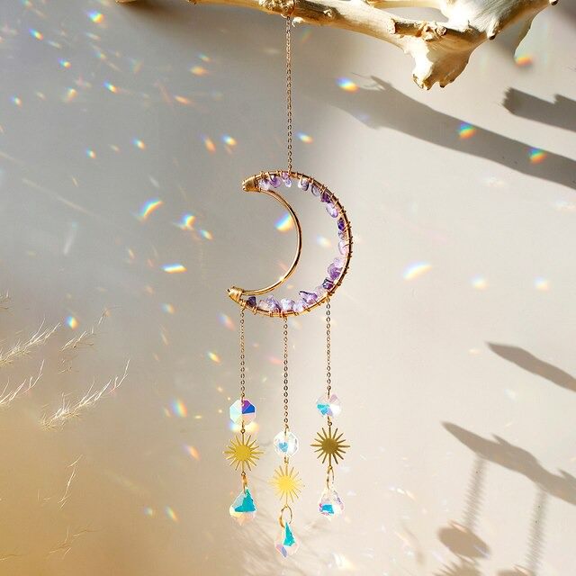 Amethyst Moon Suncatcher — Considered Home Styling — Lifestyle 3