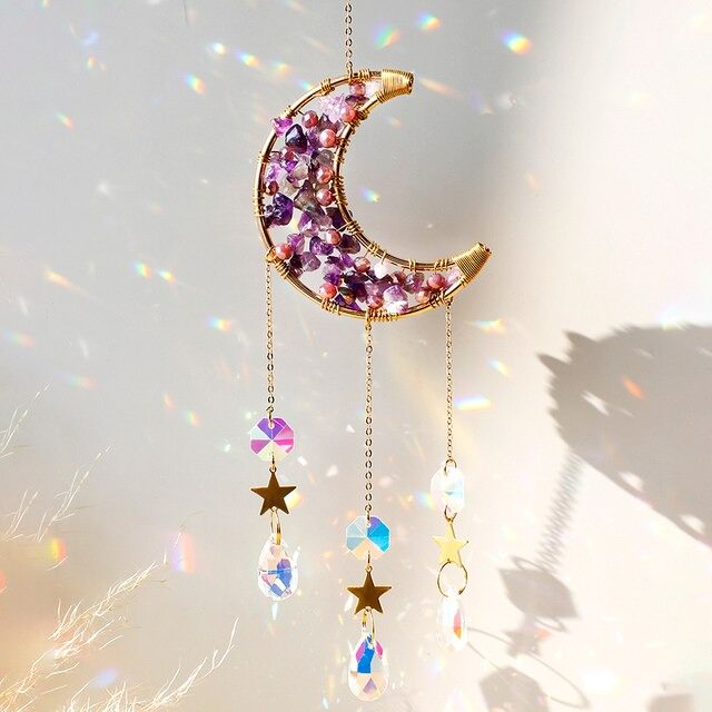 Amethyst Moon Suncatcher — Considered Home Styling — Lifestyle 4