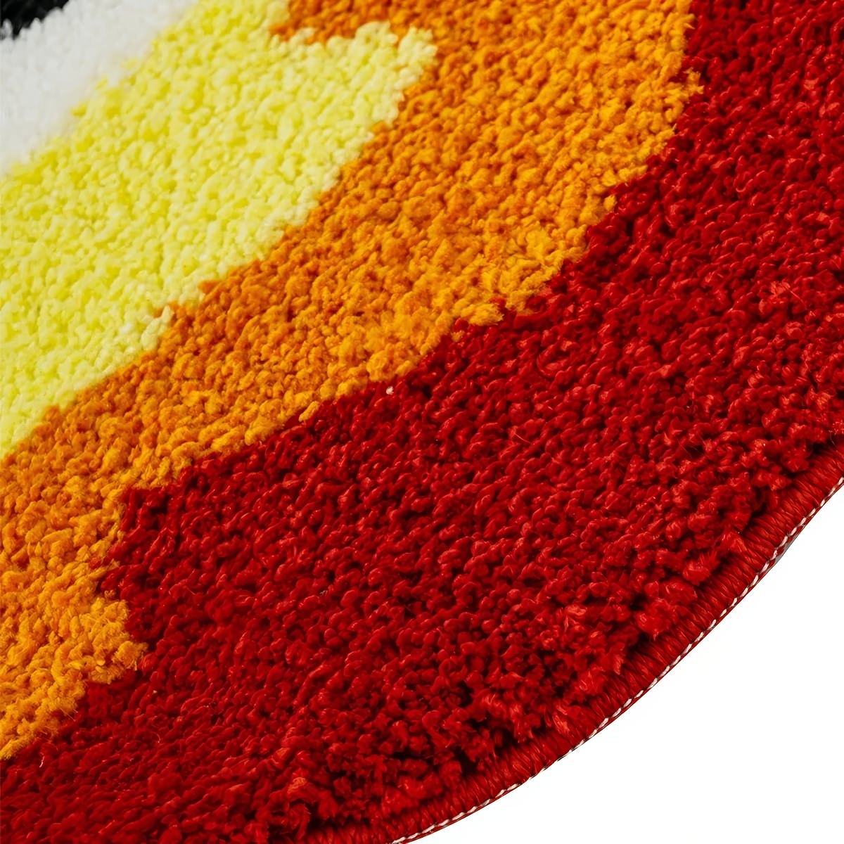 Anime Flame Accent Rug — Soft Accent Rug for Bedroom Layering — Detail