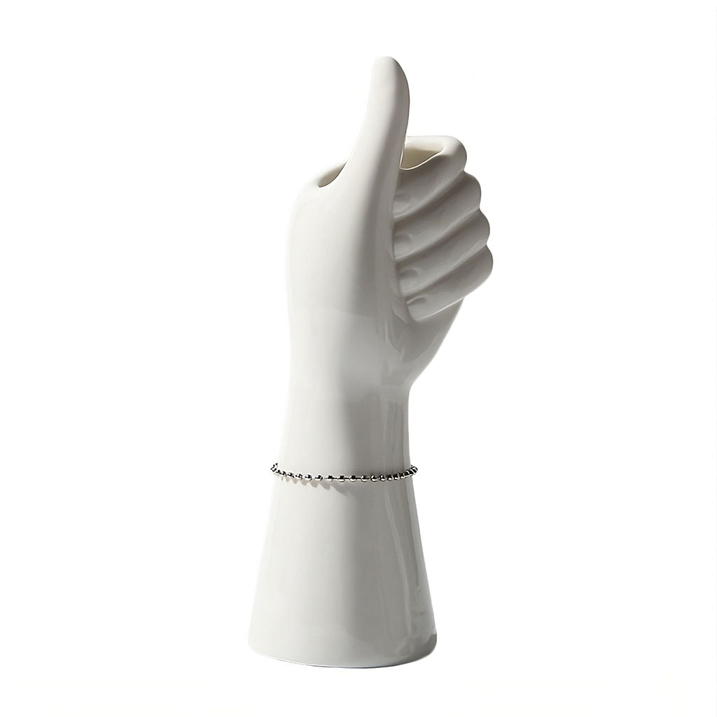 Arm Shaped Ceramic Vase — Decorative Vase for Considered Styling — Front view