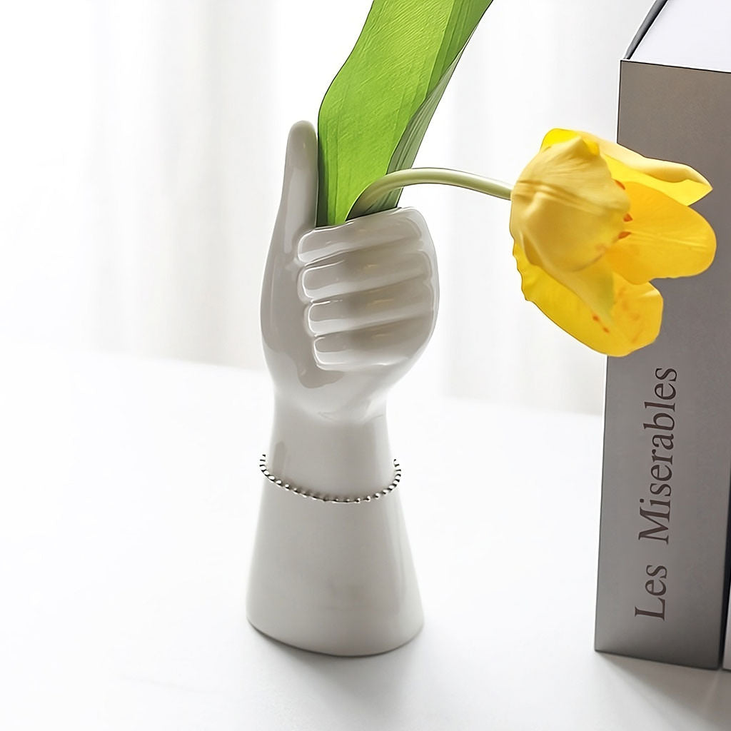 Arm Shaped Ceramic Vase — Decorative Vase for Considered Styling — Lifestyle 3
