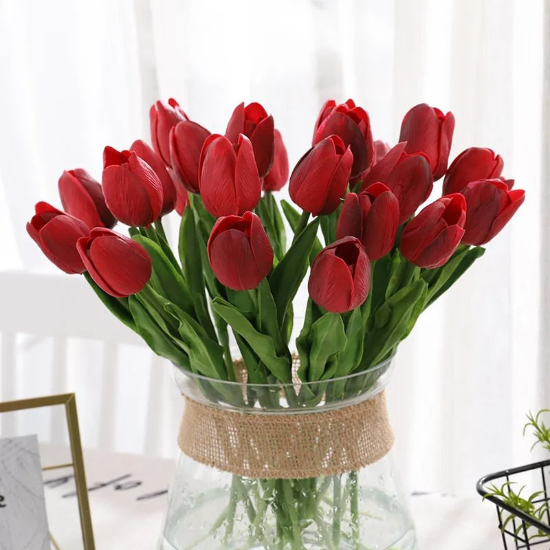 Artificial Tulip Flowers Bouquet (20 pcs) — Considered Home Styling — Lifestyle 4