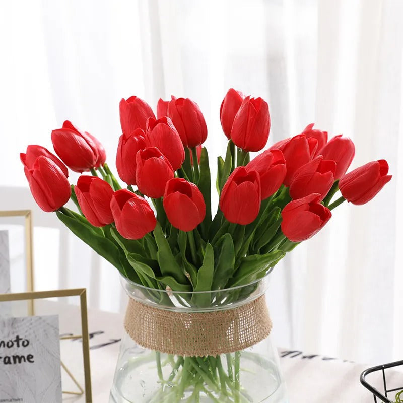 Artificial Tulip Flowers Bouquet (20 pcs) — Considered Home Styling — Lifestyle 5