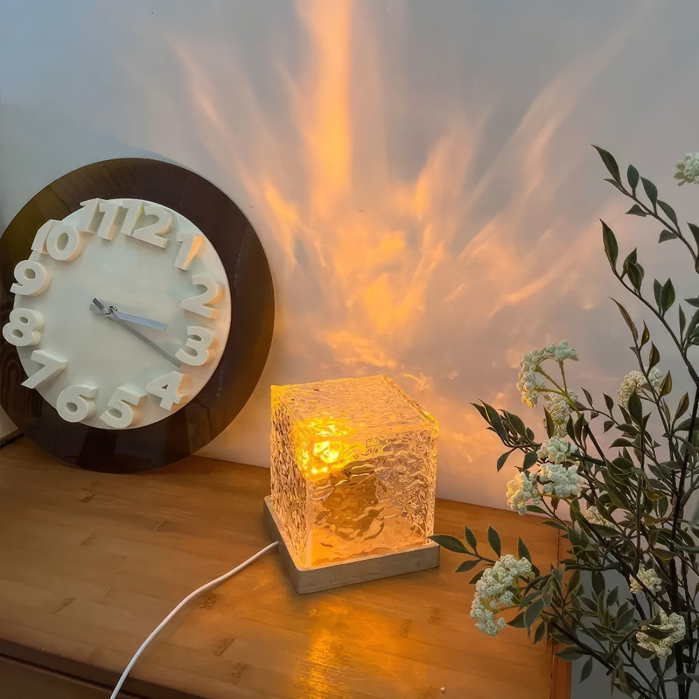 Aurora Cube Night Light — Projected Ambient Glow for Bedrooms — Lifestyle 5