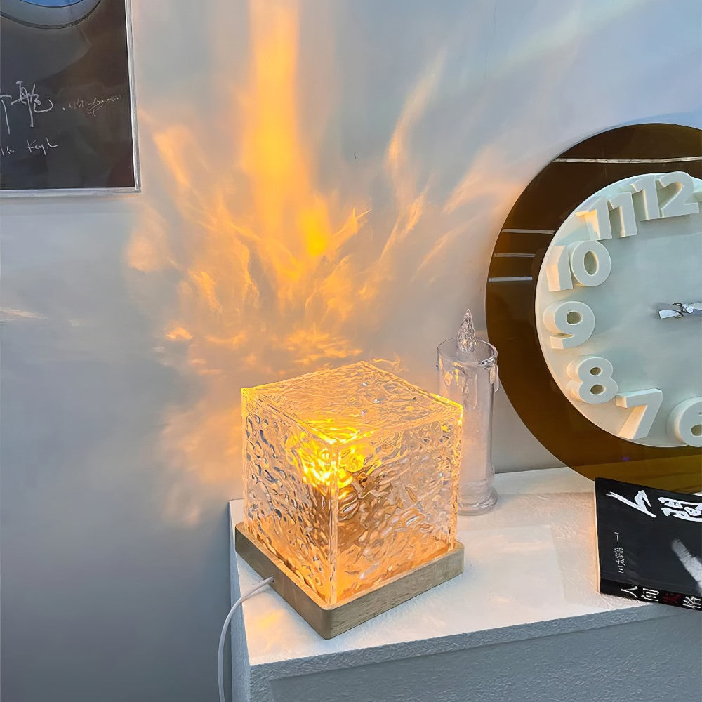 Aurora Cube Night Light — Warm LED Mood Lighting for Bedside — Lifestyle 7