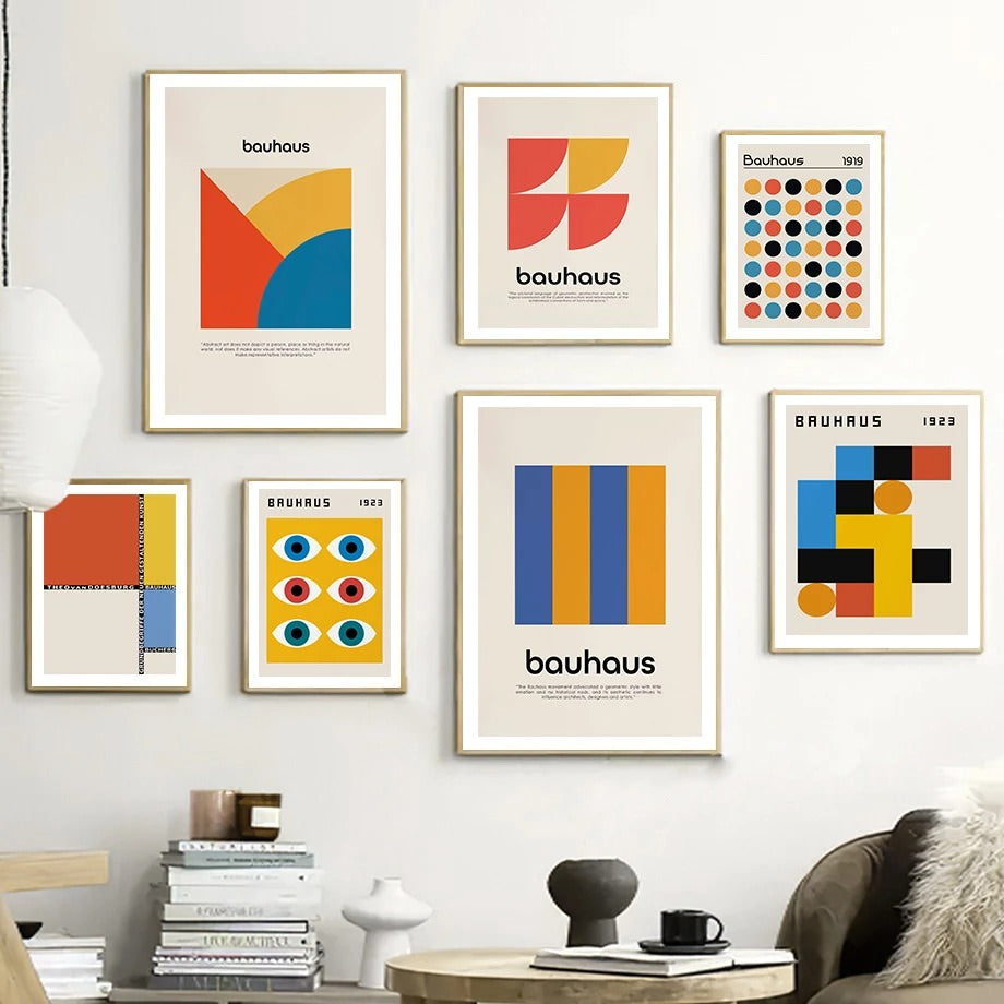 German Retro Art Gallery Wall Canvas Posters — Considered Home Styling — Detail