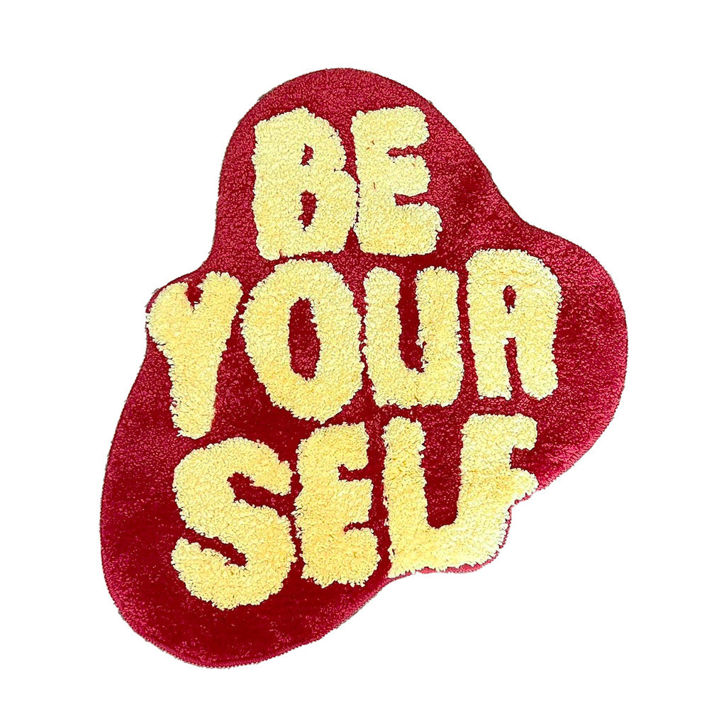 Be Yourself Tufted Accent Rug — Soft Accent Rug for Bedroom Layering — Front view