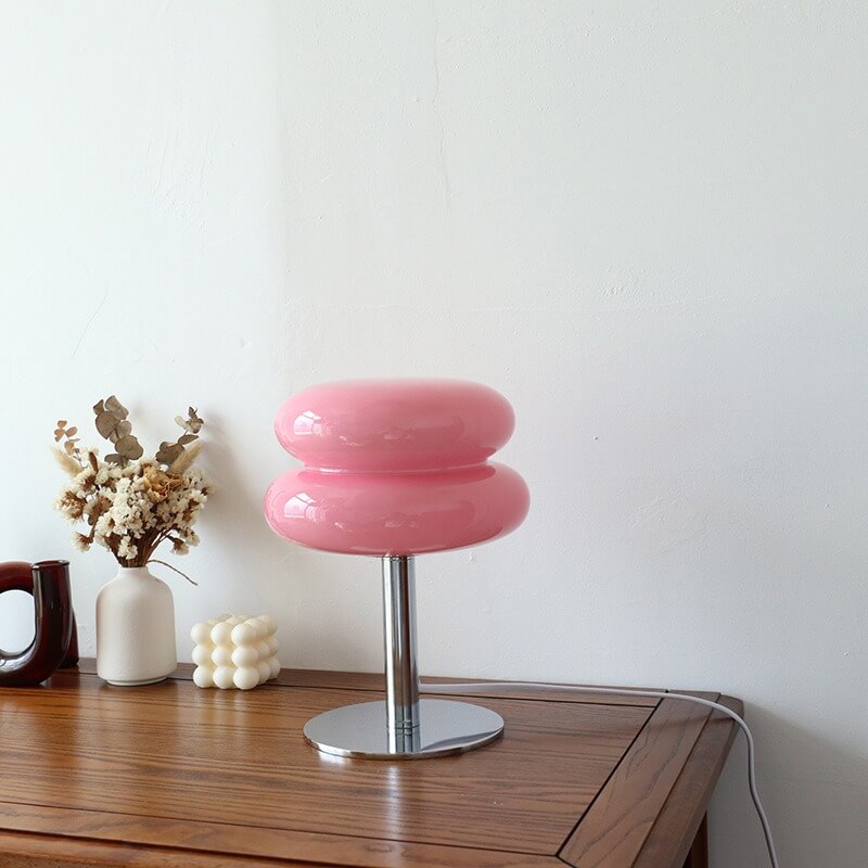 Egg Tart Table Lamp — Retro Bedside Mood Lighting with Warm LED — Lifestyle 5