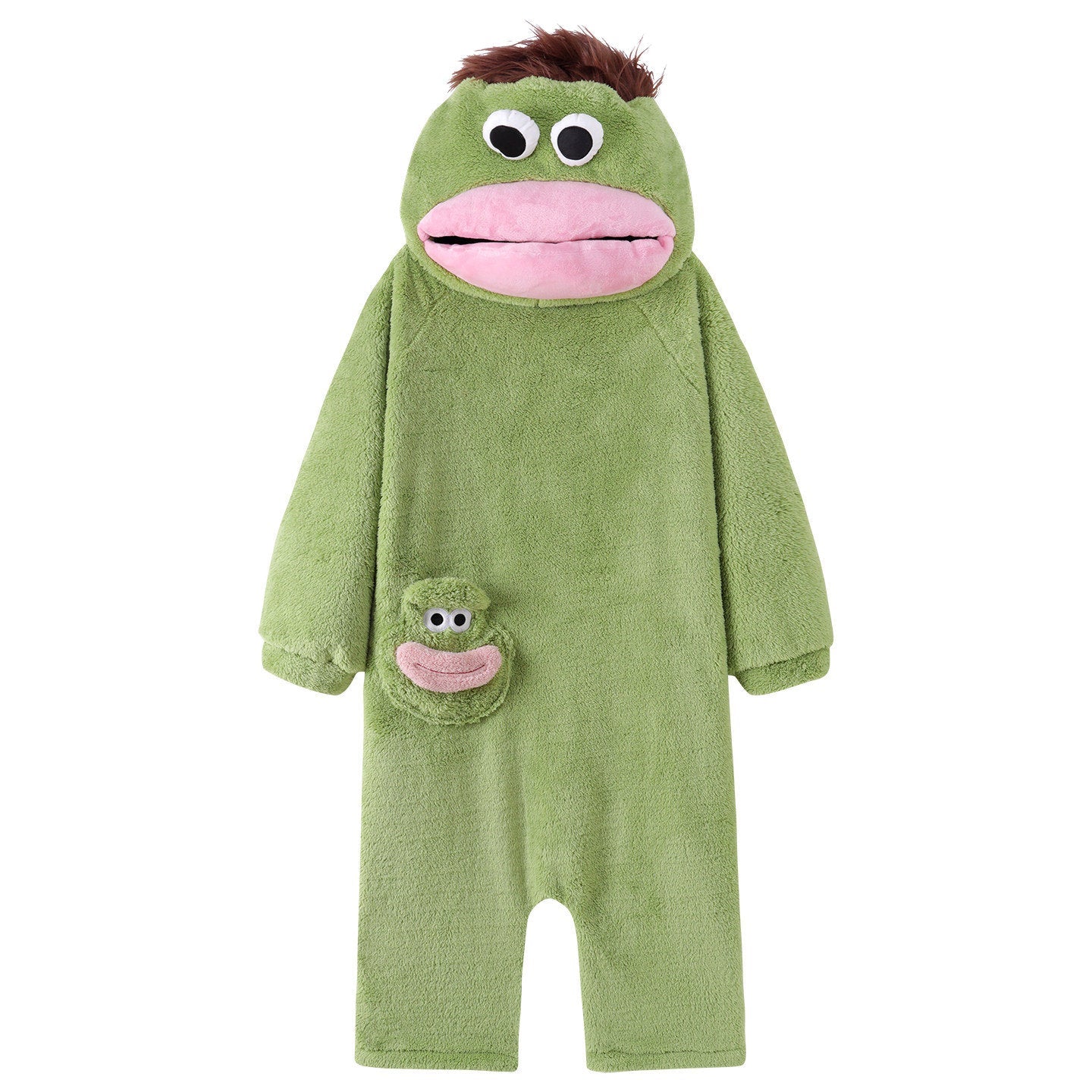 Big Mouth Monster Fleece Onesie Pajama — Soft Cotton-Blend Loungewear — Front view