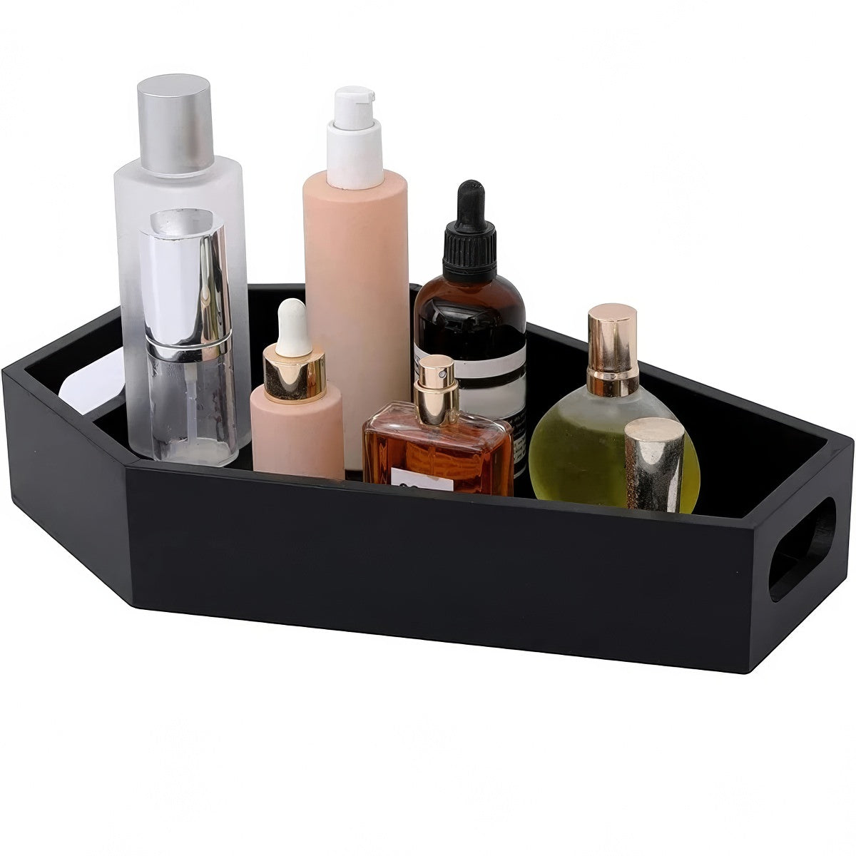 Black Arch Storage Tray — Sculptural Catch-All for Bedside Essentials — Detail