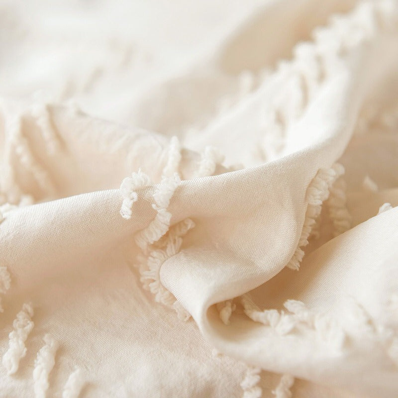 Zig Zag Fringe Duvet Cover Set — Boho Fringed Bedding for Layered Bedrooms — Lifestyle 3