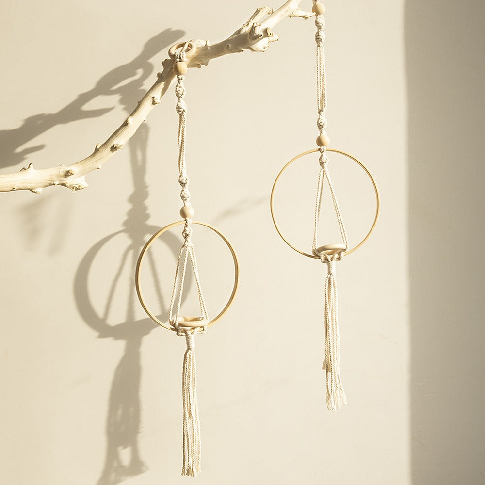 Macrame Wooden Circle Plant Hanger — Considered Home Styling — Lifestyle 3
