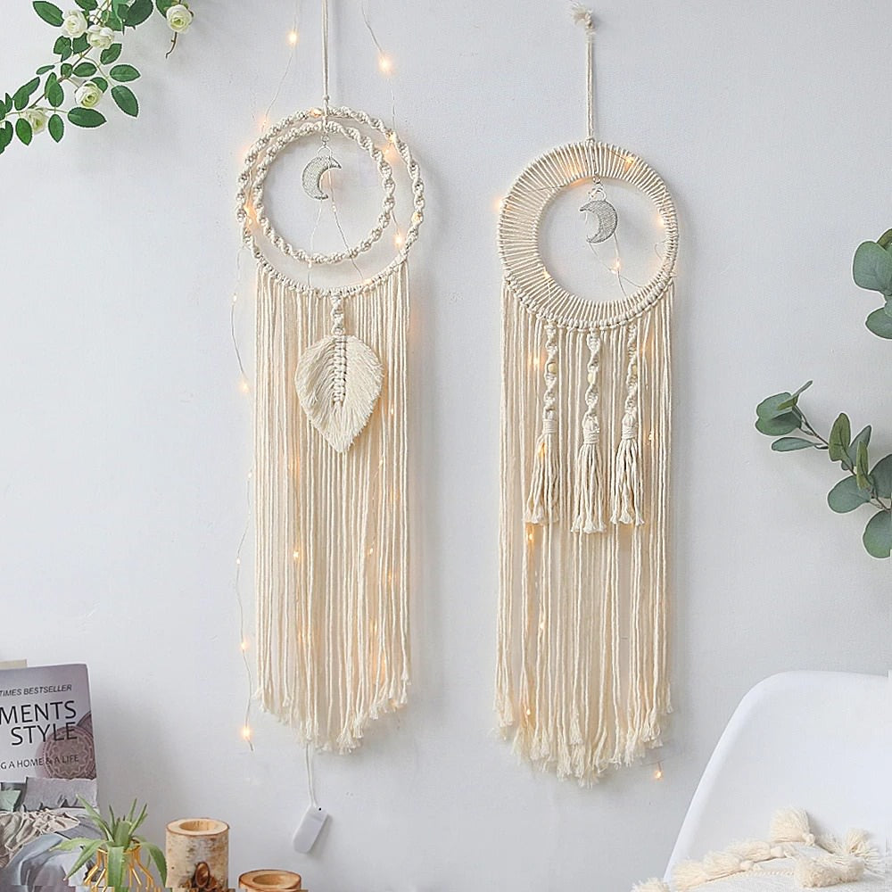Boho Moon Macrame Wall Hanging — Considered Home Styling — Front view