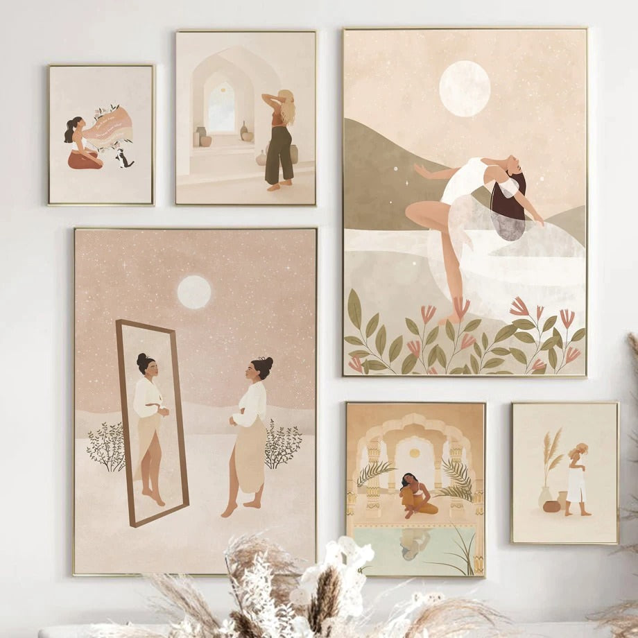 Moroccan Girl Boho Canvas Posters — Considered Home Styling