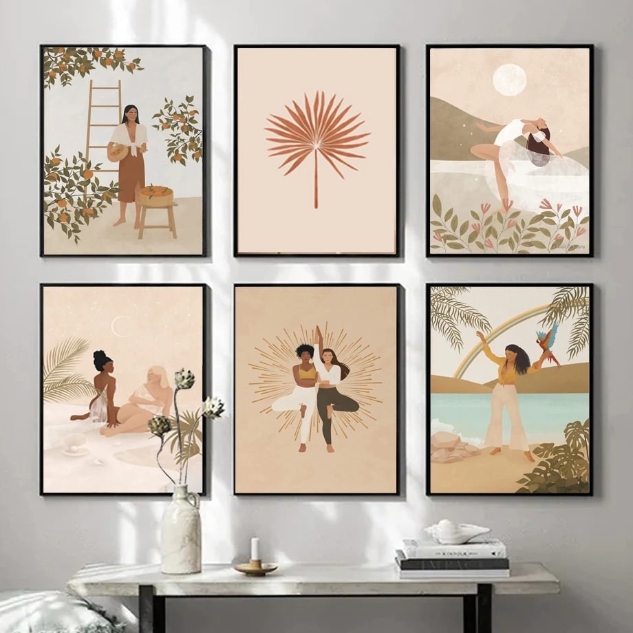 Moroccan Girl Boho Canvas Posters — Considered Home Styling