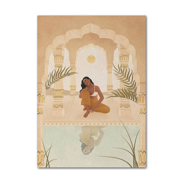 Moroccan Girl Boho Canvas Posters — Considered Home Styling