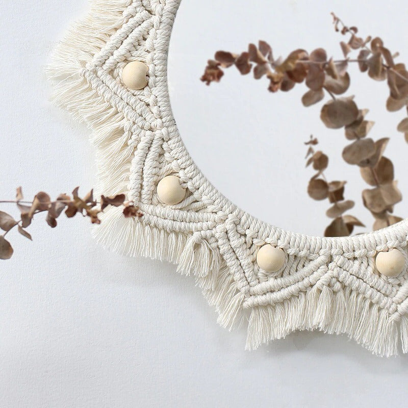 Macrame Wall Hanging Round Mirror — Considered Home Styling — Lifestyle 3