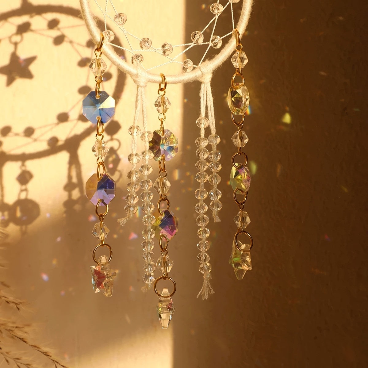 Boho Star Round Macrame Suncatcher — Considered Home Styling