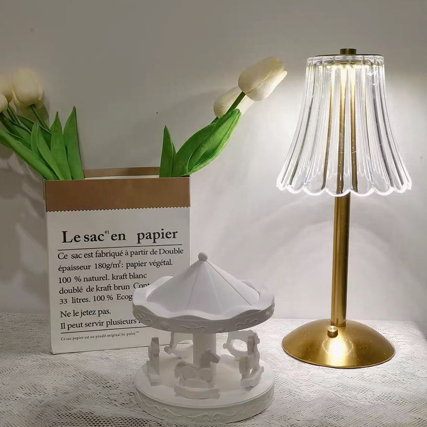 Brass Mini Table Lamp — Warm LED Mood Lighting for Bedside — Lifestyle 1