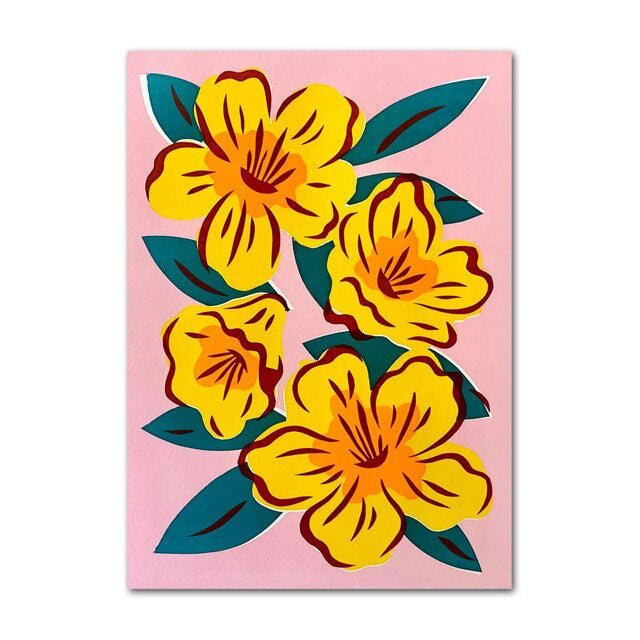 Bright Watercolor Floral Canvas Posters — Considered Home Styling — Lifestyle 7