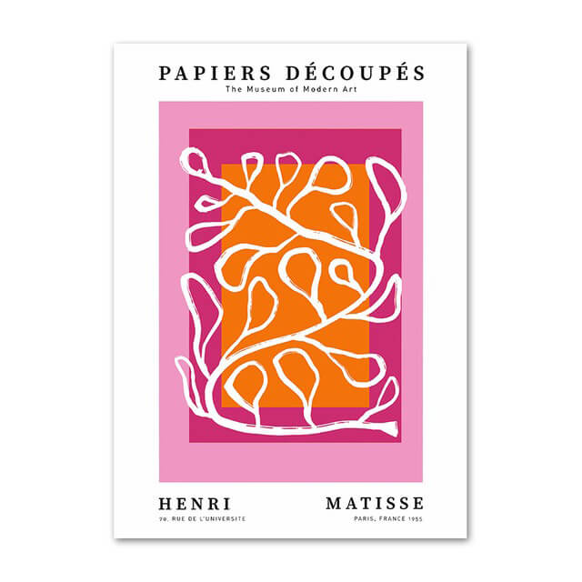 Bright Pink Art Collage Canvas Posters — Considered Home Styling — Lifestyle 3
