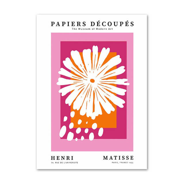 Bright Pink Art Collage Canvas Posters — Considered Home Styling — Lifestyle 6