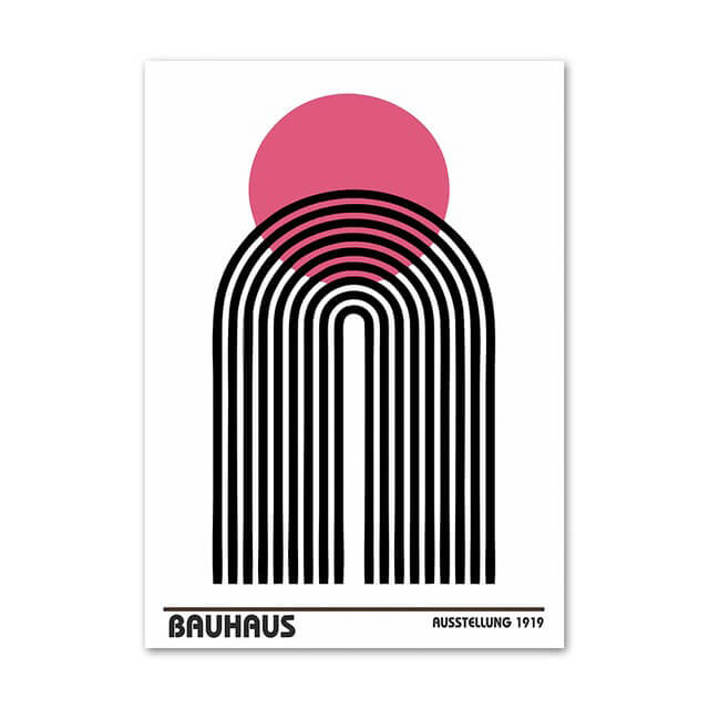 Bright Pink Art Collage Canvas Posters — Considered Home Styling — Lifestyle 5