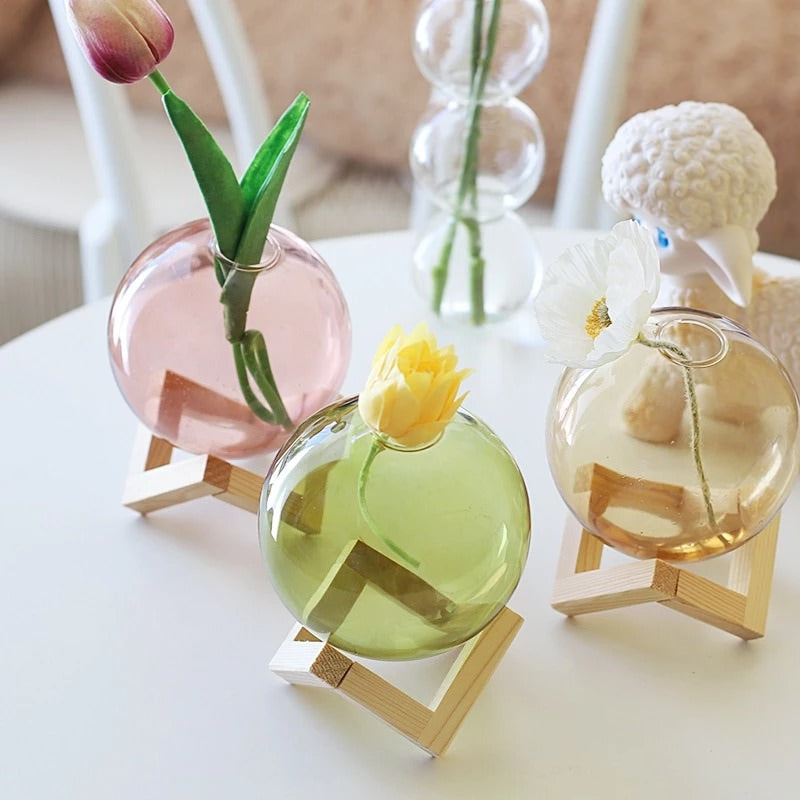 Mini Glass Bubble Vase — Decorative Vase for Considered Styling — Front view