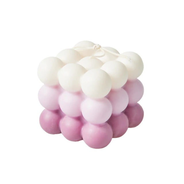 Pastel Gradient Bubble Cube Candle — Considered Home Styling — Lifestyle 1