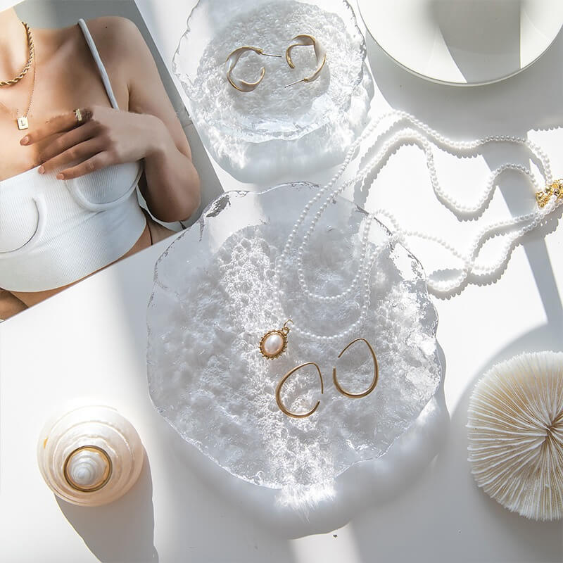 Bubbled Glass Jewelry Tray — Considered Home Styling — Lifestyle 1