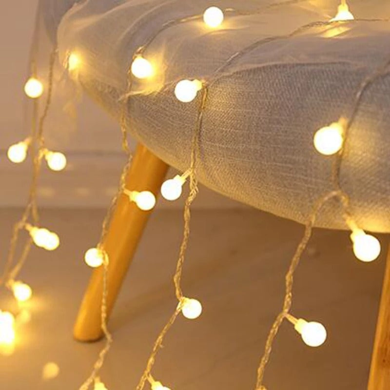 Mini Bulb String Light — Warm LED Mood Lighting for Bedside — Front view