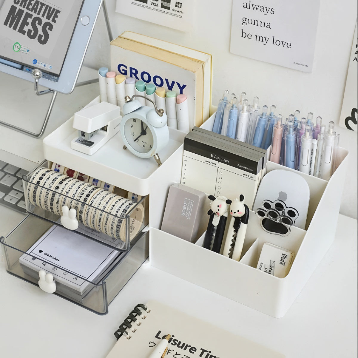Bunny Desk Organizer with Drawers — Compact Vanity Storage for Tidy Surfaces — Lifestyle 2