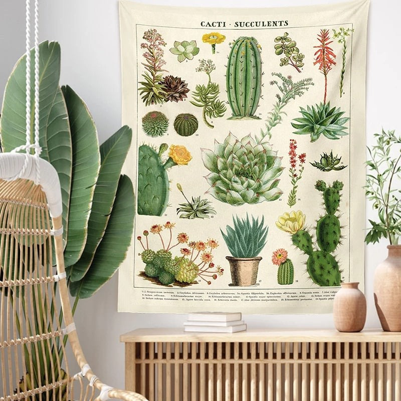 Cactus Botanical Tapestry — Considered Home Styling — Detail