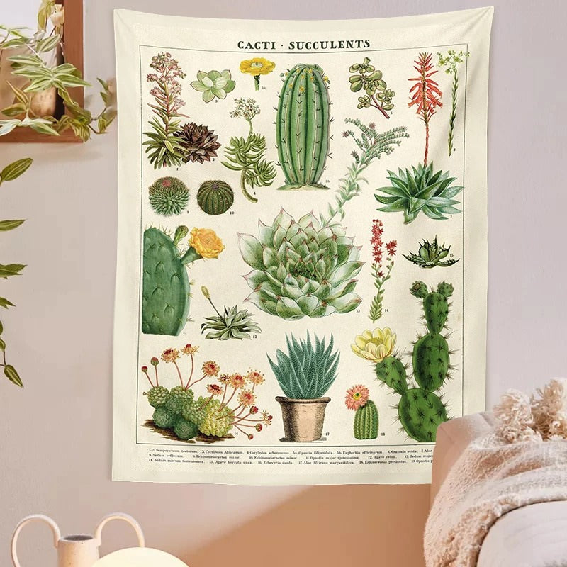 Cactus Botanical Tapestry — Considered Home Styling — Lifestyle 1