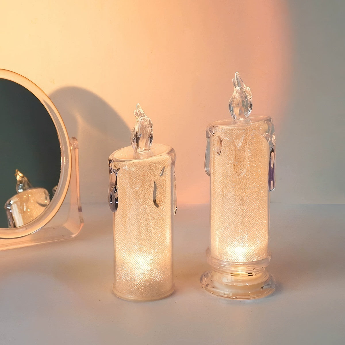 Candle LED Night Light — Flameless Accent Light for Bedside Tables — Lifestyle 3