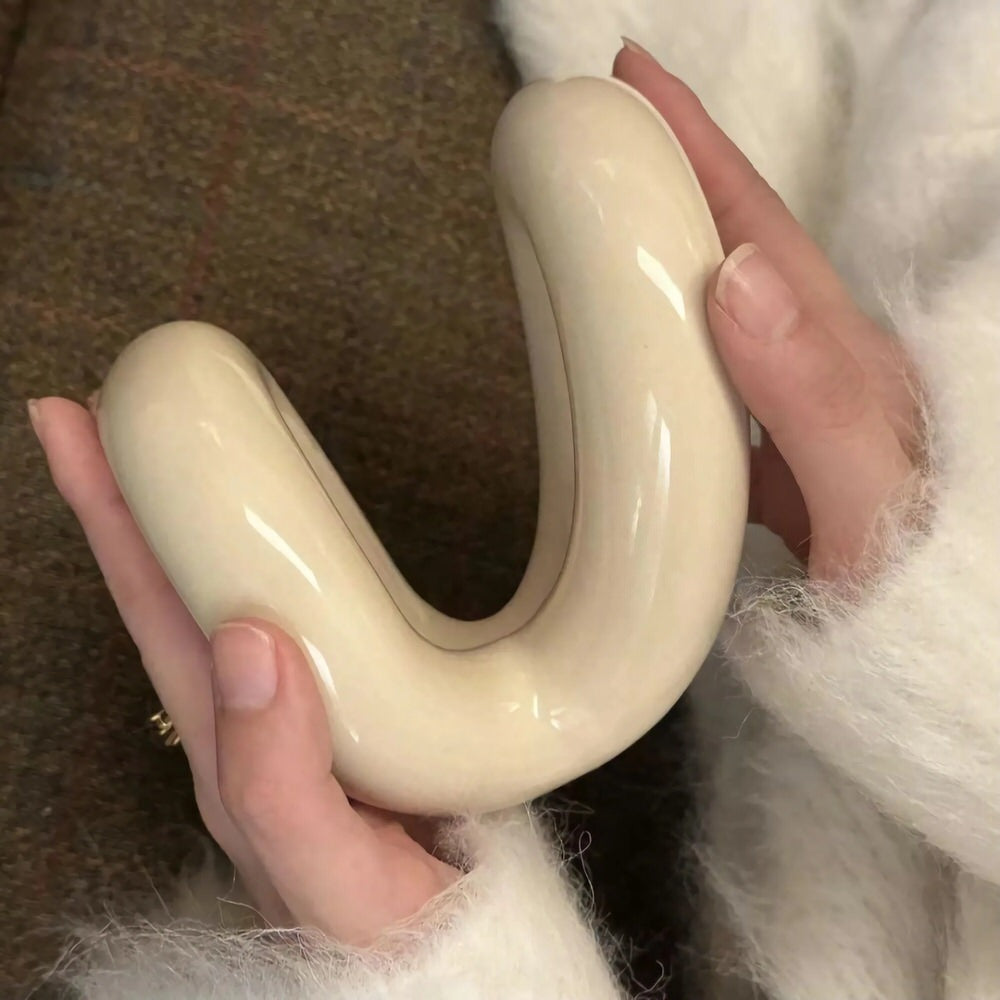 Curvy Ceramic Makeup Brush Holder — Considered Home Styling — Lifestyle 8